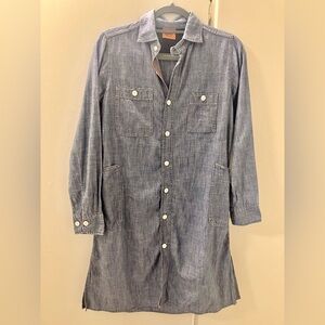 Omnigod Japan Womens Blue Chambray Long Sleeve Dress Sz M 2